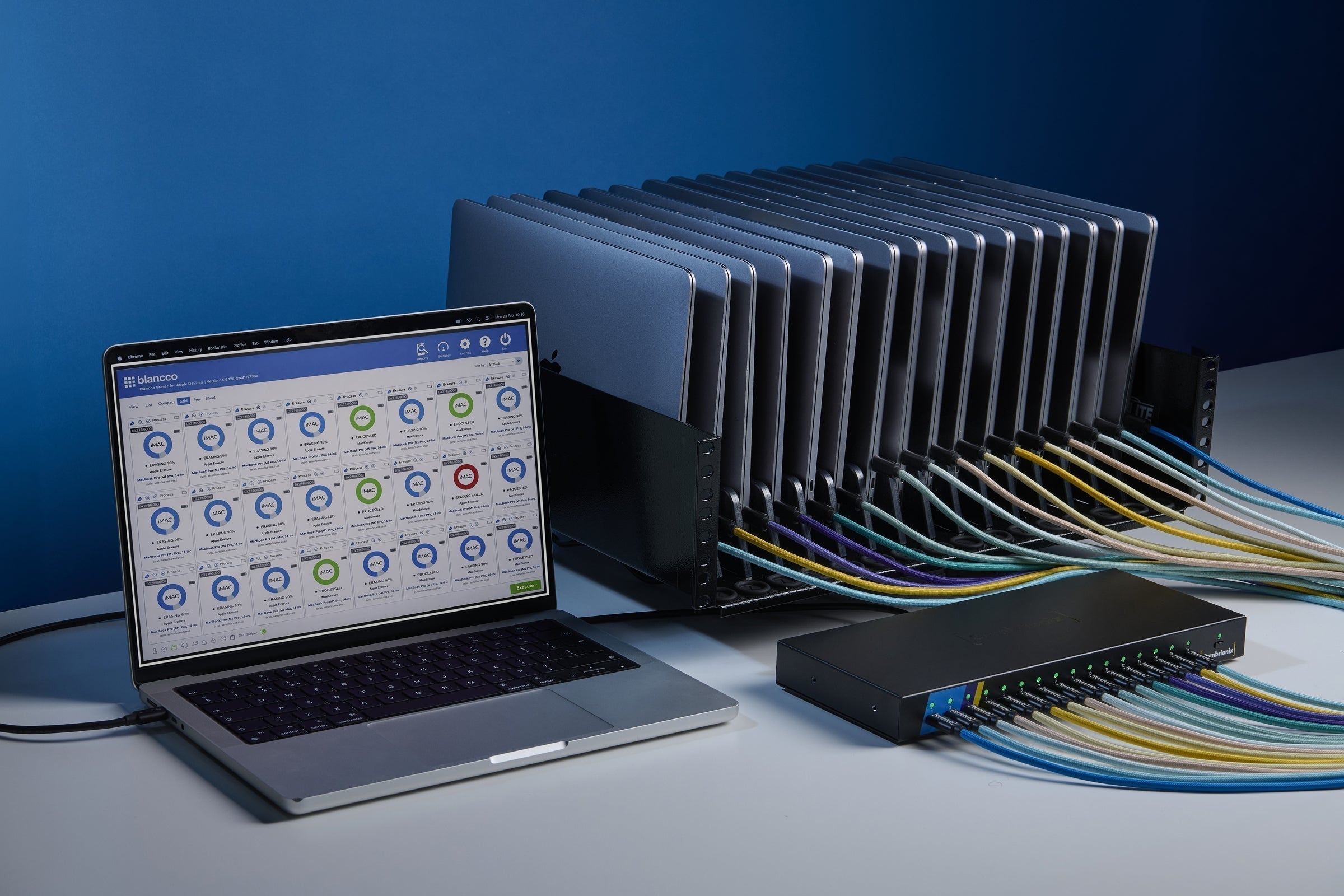 Blancco and Cambrionix Announce Industry-First Integration for Compliant Apple Mac Erasure and Reimaging at Scale