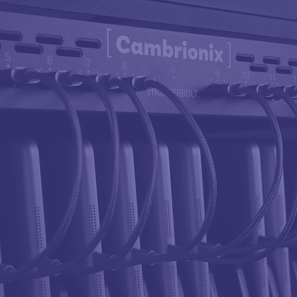 ThunderSync3-16 usb hub in rack mount rear view